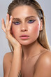 © Анна Антонова - close up beauty portrait of young adult blonde woman with nude makeup