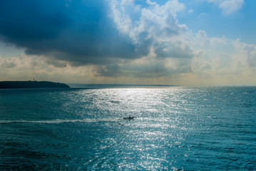 Istanbul, Turkey, 25 June 2006: Sunset, Black Sea, Riva, Beykoz.