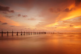 Fototapeta Morze - beatiful seascape sunset at Yan, Kedah, Malaysia