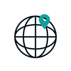 Isolated global sphere icon vector design