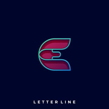 Abstract Letter Illustration Vector Template