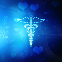 2d illustration caduceus medical symbol