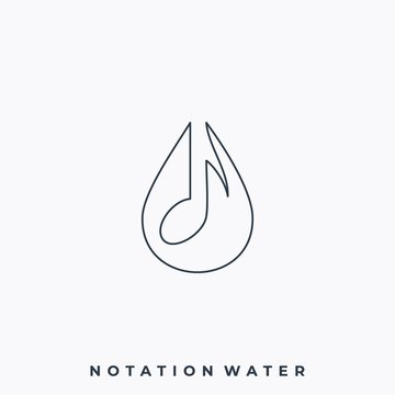 Water Music Illustration Vector Template