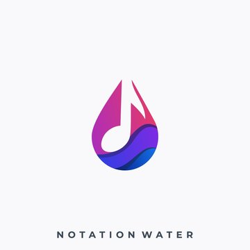 Water Music Illustration Vector Template