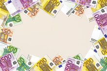 Euro Banknotes With Copy Space