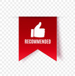 Recommended tag isolated. Vector 