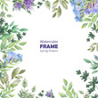 © Ellivelli - Watercolor frames Spring delicate flowers