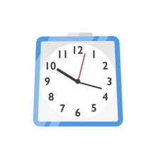 Wall Clock, Watches Flat Vector Illustration