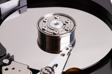 Poster - computer hard drive close up