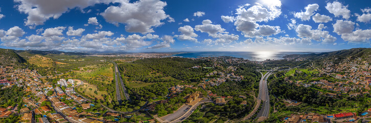 Wall Mural - airpano above genova near palma de mallorca