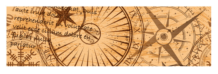 grunge brown steampunk banner two