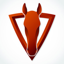 Horse 3d Elegant Modern Heraldry Logo Design