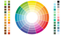 Color Scheme. Circular Color Scheme With Warm And Cold Colors. Vector Illustration Of A Color