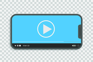 Poster - Smartphone with search application or mobile web browser with a virtual keyboard, search field and voice typing icon. Vector illustration