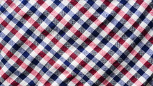 Red Fabric Texture Of Checkered Picnic Blanket