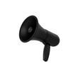 © vpanteon - Black bullhorn announcement concept, megaphone isolated on white background. 3d rendering
