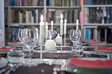 A table set ready for a fine dining