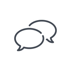 Poster - Chat and message line icon. Dialog and communication vector outline sign.