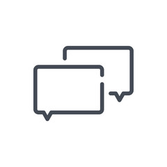 Poster - Chat and message line icon. Dialog and communication vector outline sign.