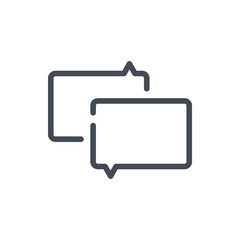Poster - Chat and message line icon. Dialog and communication vector outline sign.