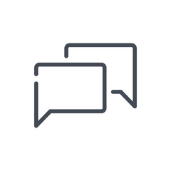 Poster - Chat and message line icon. Dialog and communication vector outline sign.