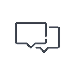 Poster - Chat and message line icon. Dialog and communication vector outline sign.