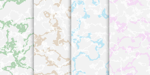 Wall Mural - marble pastel colors texture, set patterns collection