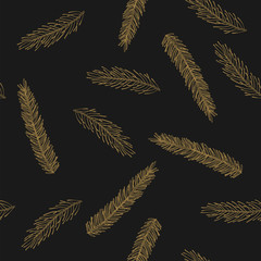  Seamless pattern with Christmas Tree Decorations hand drawn art design vector illustration.