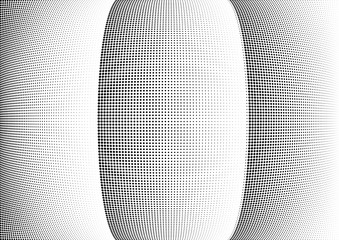 Abstract halftone wave dotted background. Halftone twisted grunge pattern, dot, circle.  Vector modern optical halftone pop art texture for poster, business card, cover, label mock-up, sticker layout