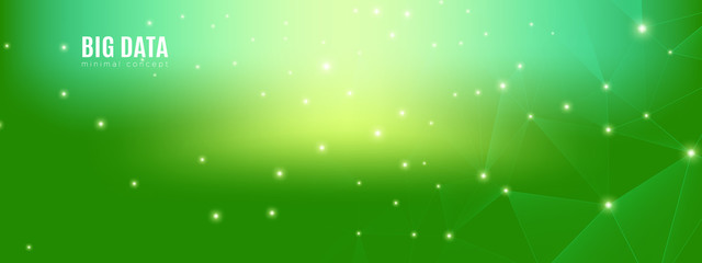 Wall Mural - green wireless poster. technology visualization.