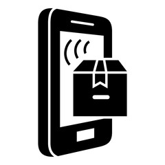 Poster - Smartphone parcel tracking icon. Simple illustration of smartphone parcel tracking vector icon for web design isolated on white background