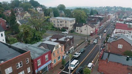 Wall Mural - Aerial Perspective Overcast Suburb Pittsburgh PA