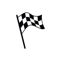 Wall Mural - flag race icon,finishing flags. flat vector icon. simple black symbol on white background