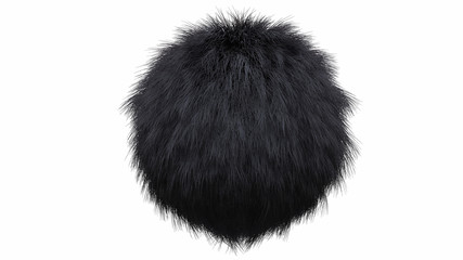 animal fur in black