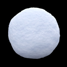 High Resolution Snowball On Black Background