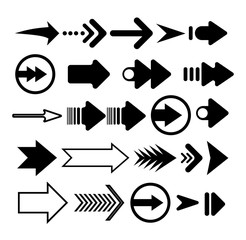 Poster - Arrow icon. Set vector flat arrows. Collection of concept arrows for web design, mobile apps, interface and more
