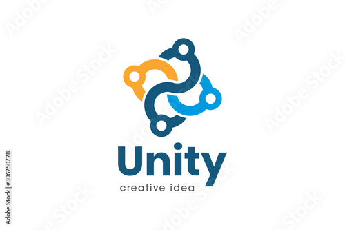 Creative Unity Concept Logo Design Template Stock ベクター Adobe Stock