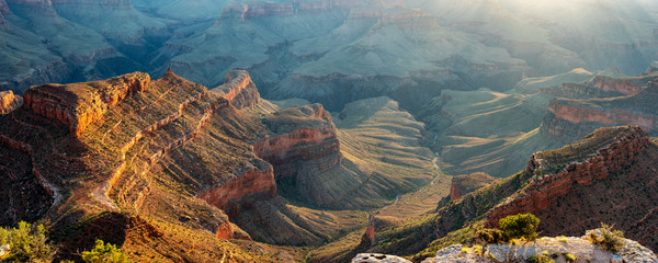 Wall Mural - Early Morning Sun, Grand Canyon National Park - Shoshone Point