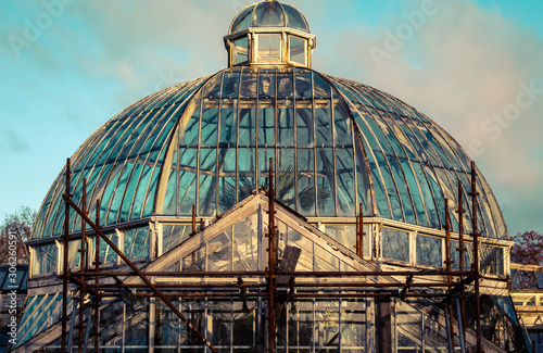 Fotomural dome of abandoned glass house