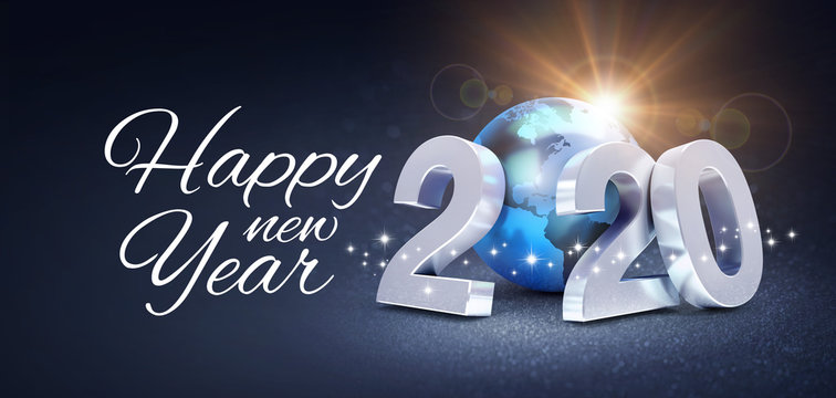 Worldwide New Year 2020 Greeting card