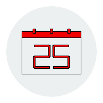 Christmas calendar icon in December