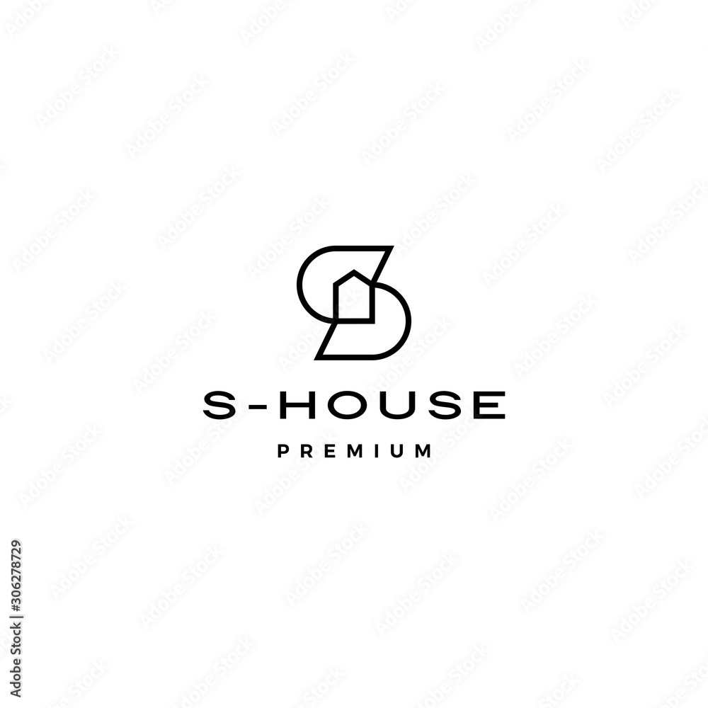 s letter house logo vector icon illustration Stock Vector | Adobe Stock