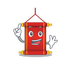 Sticker - Finger chinese scrolls in mascot cartoon character style