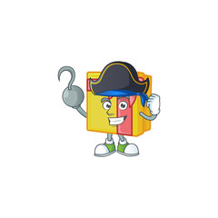 Sticker - one hand Pirate yellow gift box cartoon style