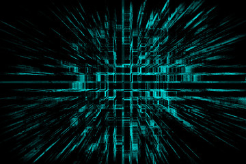 Poster - Radial depth movement technology poster abstract background