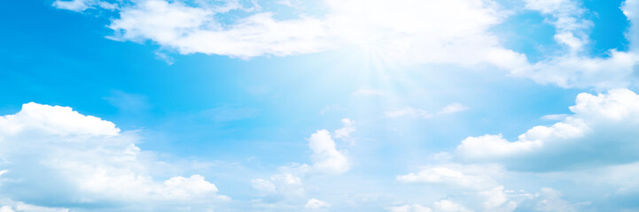 Wall Mural - beautiful blue sky cloudsfor background. panorama of sky.