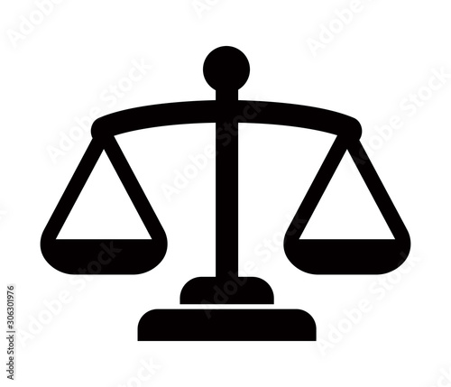 Fotomural Balance, judge, scale, court icon
