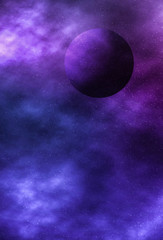 Wall Mural - stars, planet and galaxy in cosmos universe, space and time travel science background