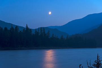  Moonlit night on the river.