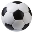 white with black soccer ball on a white background, classic design